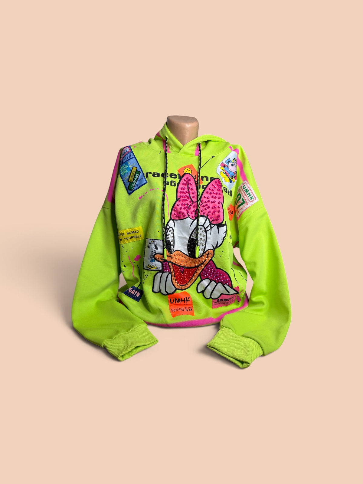 Hanorac Oversized Disney Daisy Duck – Neon Green