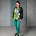 Hanorac Oversized Disney Daisy Duck – Black & Green